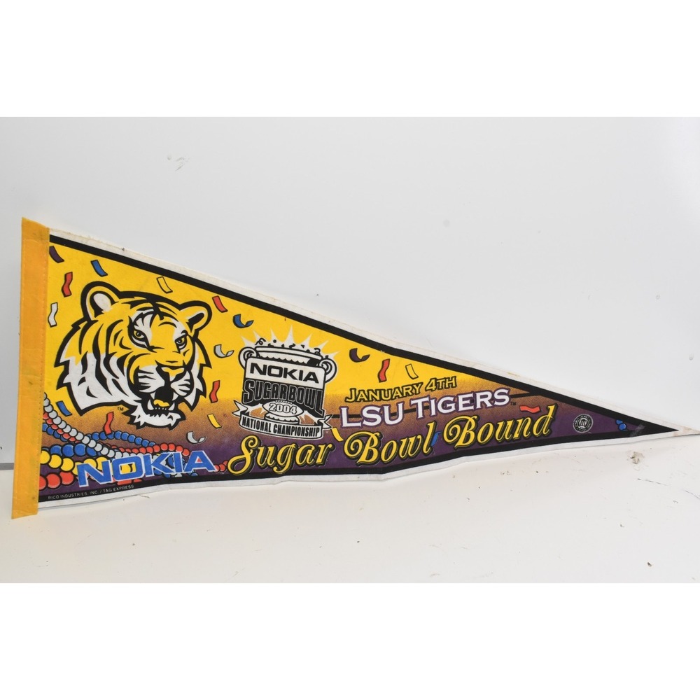 NCAA LSU Tigers Vintage NOKIA 2004 Sugar Bowl Bound Team Logo Pennant
